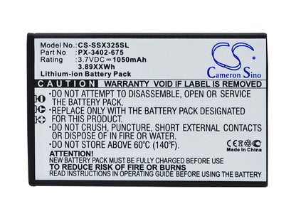 3.7V, 1050mAh, Li-ion Battery fits Simvalley, Sx-325, 3.885Wh