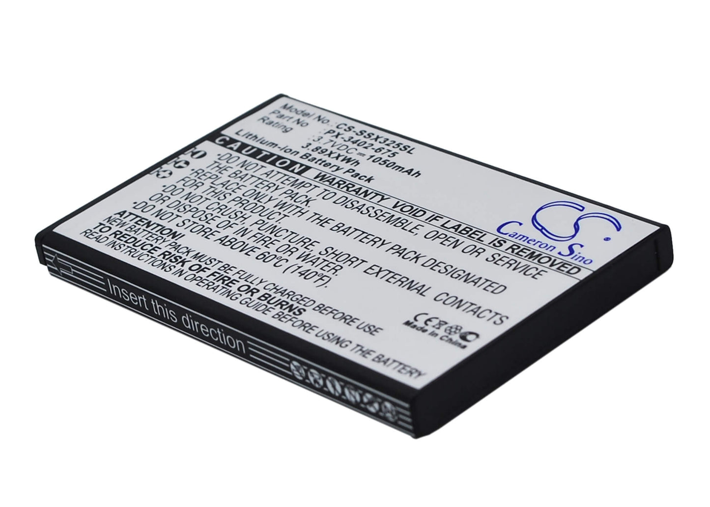 3.7V, 1050mAh, Li-ion Battery fits Simvalley, Sx-325, 3.885Wh