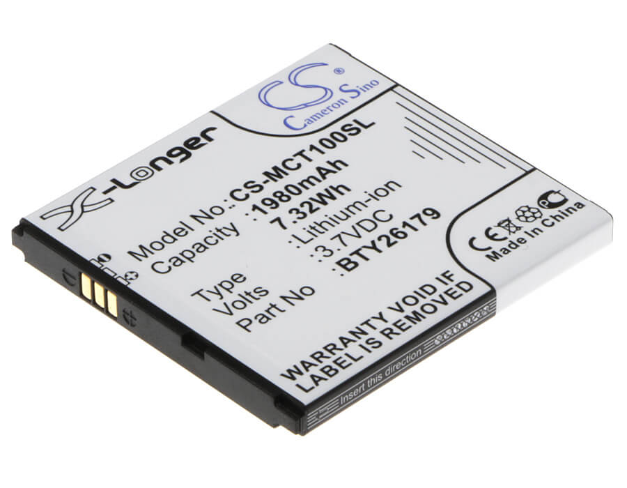3.7V, 1980mAh, Li-ion Battery fits Mobistel, Cynus T1, 7.326Wh