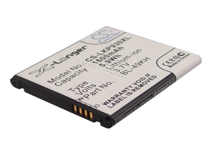 3.7V, 1600mAh, Li-ion Battery fits Verizon, Spectrum, Spectrum 4g, 5.92Wh