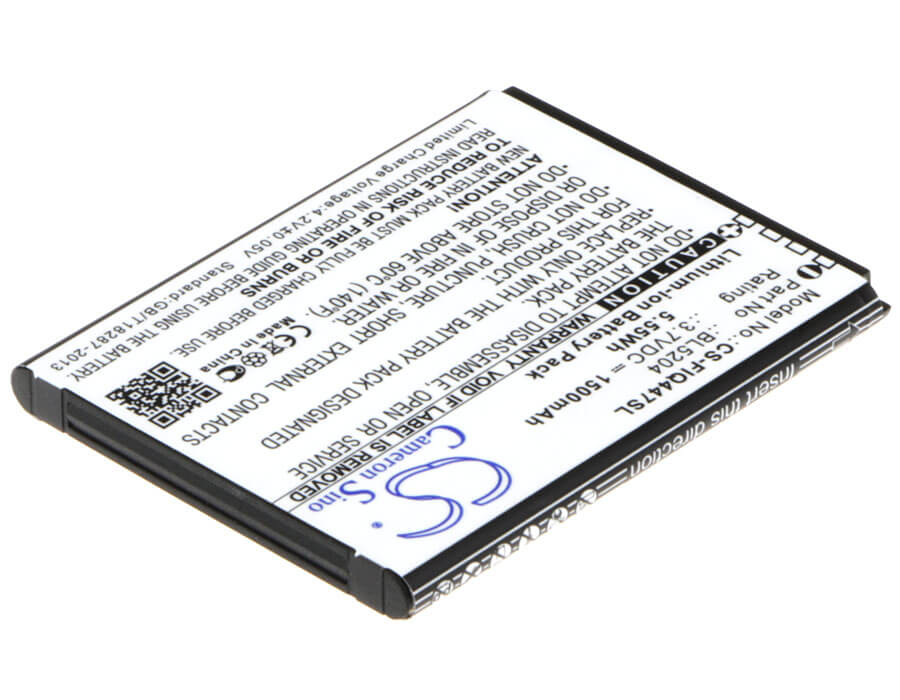 3.7V, 1500mAh, Li-ion Battery fits Fly, Era Life 1, Iq447, 5.55Wh