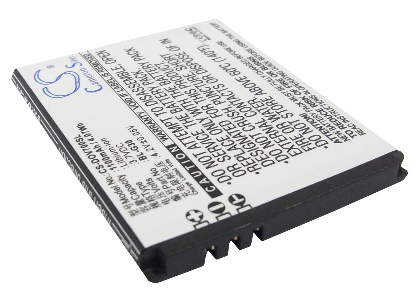 3.7V, 1100mAh, Li-ion Battery fits Doov, D7, Ieva D7, 4.07Wh