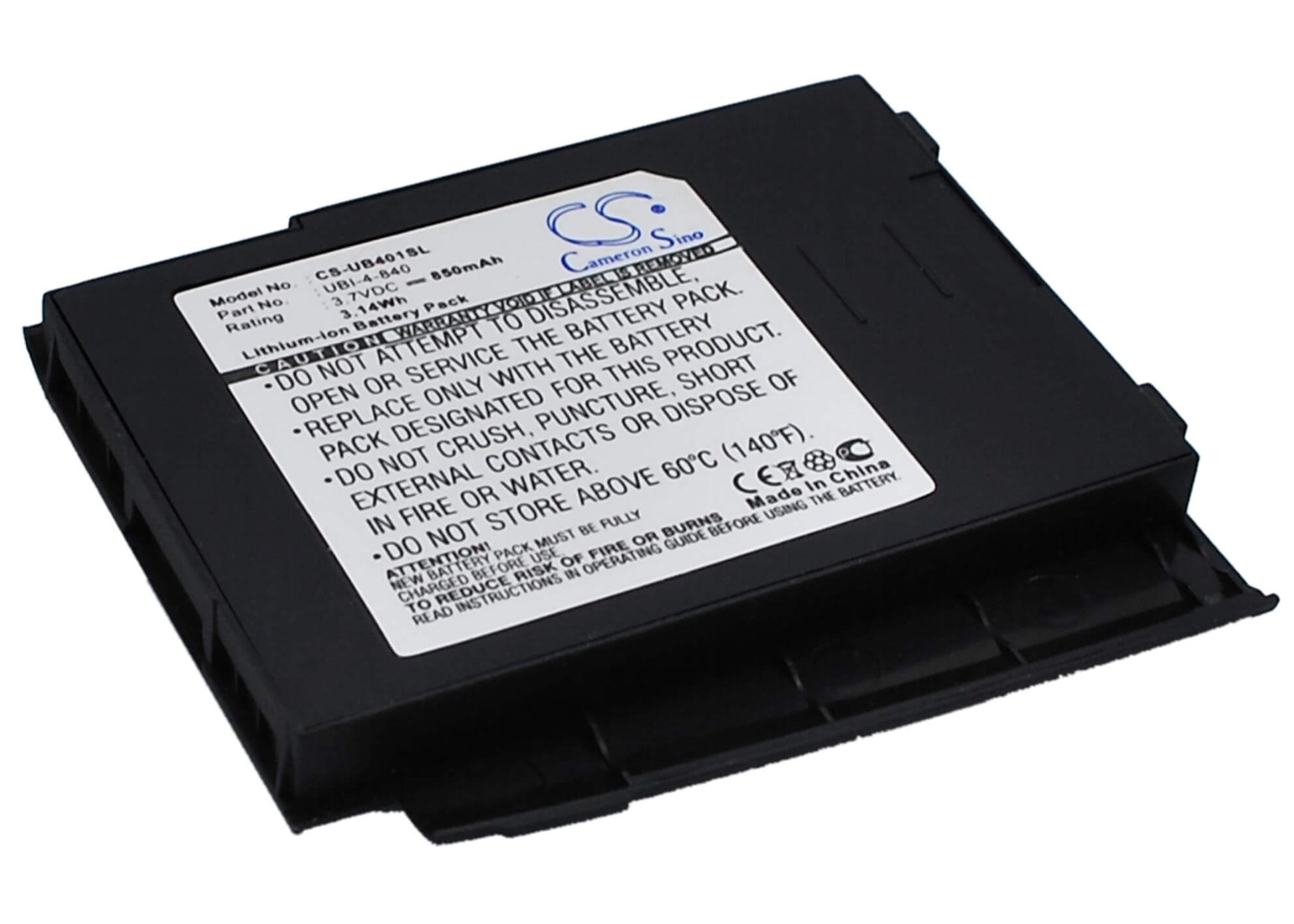 3.7V, 850mAh, Li-ion Battery fits Mwg, 401, 3.145Wh