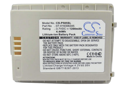 3.7V, 1200mAh, Li-ion Battery fits Asus, A8100, Mypal P505, 4.44Wh