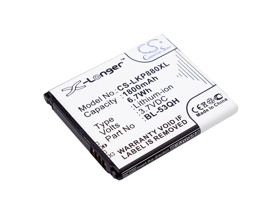 3.7V, 1800mAh, Li-ion Battery fits Metropcs, 4g, Lgms870, 6.66Wh