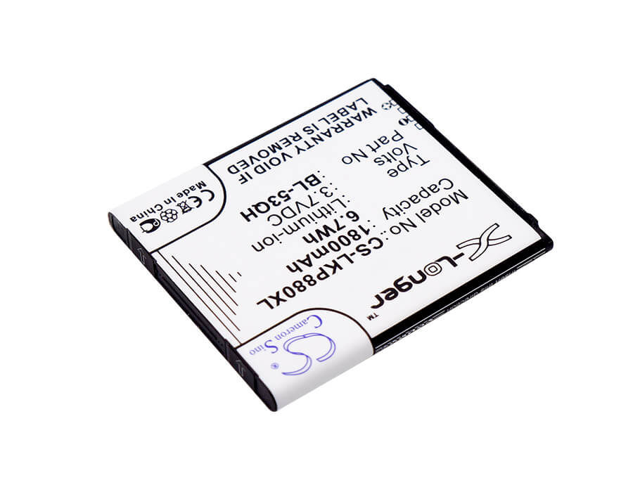 3.7V, 1800mAh, Li-ion Battery fits Metropcs, 4g, Lgms870, 6.66Wh
