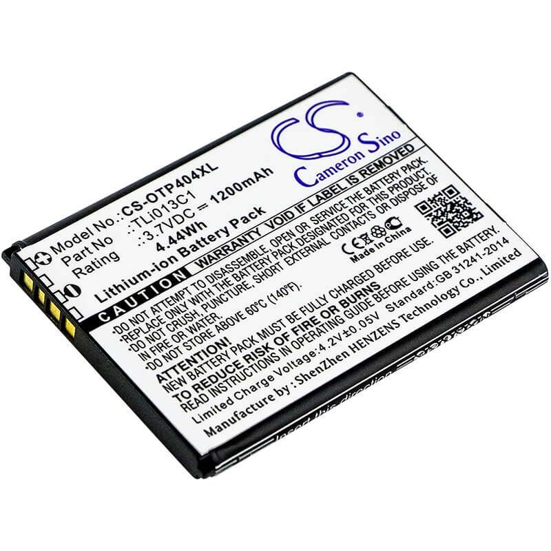 3.7V, 1200mAh, Li-ion Battery fits Alcatel, Go Flip V, One Touch Go Flip, 4.44Wh