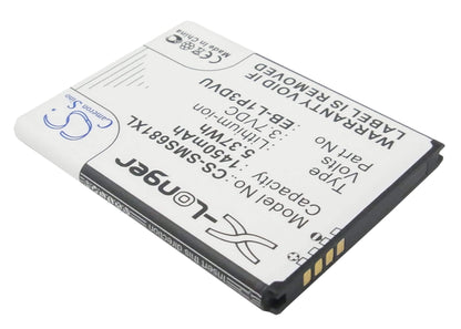 3.7V, 1450mAh, Li-ion Battery fits Samsung, Galaxy Ace Duos, Galaxy Fame, 5.365Wh