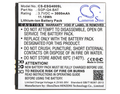 3.7V, 3000mAh, Li-ion Battery fits Evolveo, Strongphone Q4, 11.1Wh