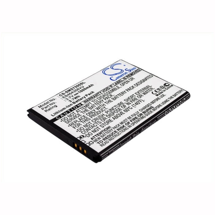 3.7V, 1000mAh, Li-ion Battery fits At&t, Galaxy Appeal, Sgh-i827, 3.7Wh