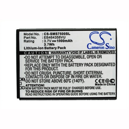 3.7V, 1000mAh, Li-ion Battery fits At&t, Galaxy Appeal, Sgh-i827, 3.7Wh