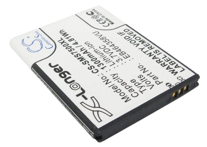 3.7V, 1300mAh, Li-ion Battery fits Samsung, Galaxy Ace Plus, Galaxy Ace Q, 4.81Wh