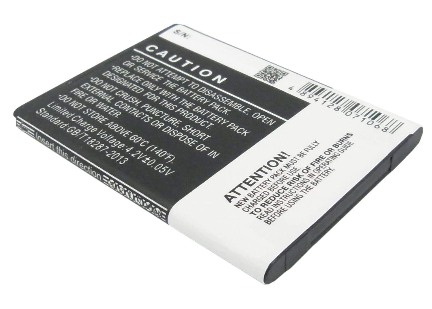 3.7V, 1300mAh, Li-ion Battery fits Samsung, Galaxy Ace Plus, Galaxy Ace Q, 4.81Wh