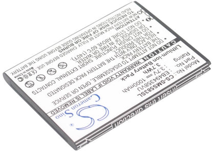 3.7V, 1000mAh, Li-ion Battery fits Samsung, Cooper, Fit, 3.7Wh