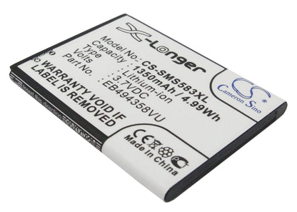 3.7V, 1350mAh, Li-ion Battery fits Samsung, Ace, Cooper, 4.995Wh