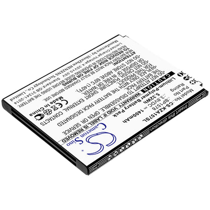 3.8V, 1400mAh, Li-Polymer Battery fits Kazuna, 440g, Etalk, 5.32Wh