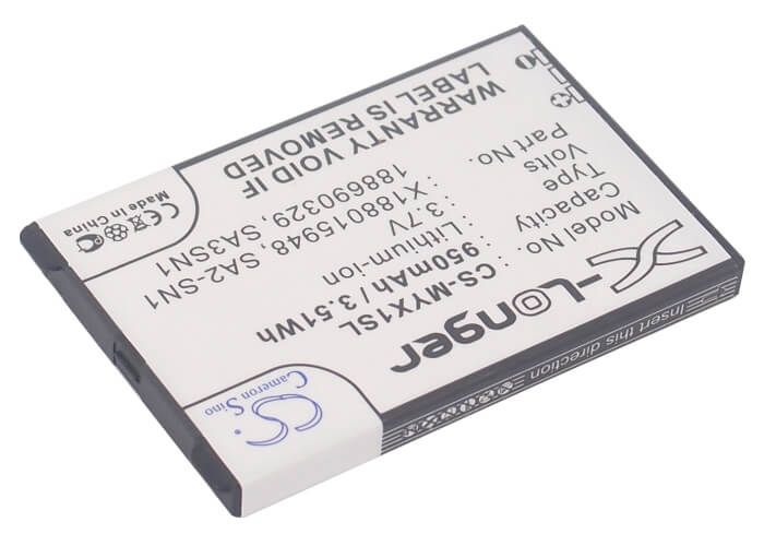 3.7V, 950mAh, Li-ion Battery fits Sagem, My-x1, Myx2-2, 3.515Wh