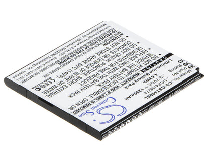3.7V, 1250mAh, Li-ion Battery fits Gsmart, T4, T4 Lite, 4.625Wh