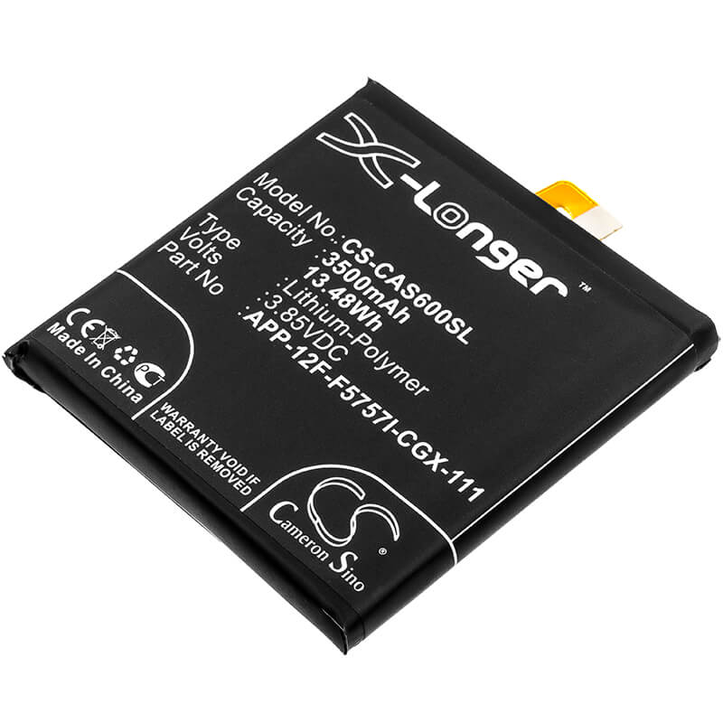 3.85V, 3500mAh, Li-Polymer Battery fits Cat, S60, 13.475Wh