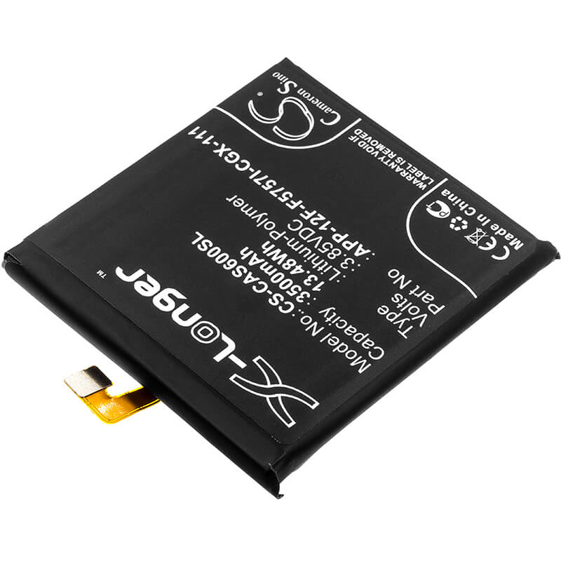 3.85V, 3500mAh, Li-Polymer Battery fits Cat, S60, 13.475Wh