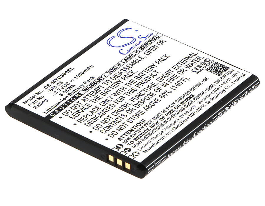 3.7V, 1500mAh, Li-ion Battery fits Myphone, C-smart, Funky, 5.55Wh