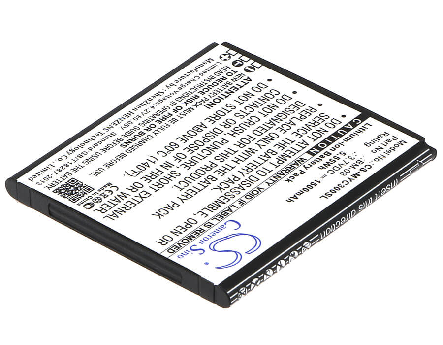 3.7V, 1500mAh, Li-ion Battery fits Myphone, C-smart, Funky, 5.55Wh