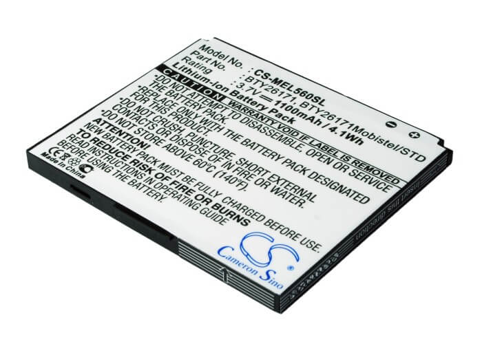 3.7V, 1100mAh, Li-ion Battery fits Emporia, Elson El560, Elson El560 Dual, 4.07Wh
