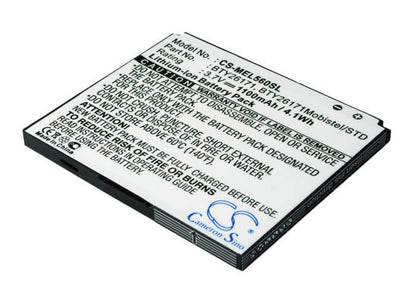 3.7V, 1100mAh, Li-ion Battery fits Emporia, Elson El560, Elson El560 Dual, 4.07Wh