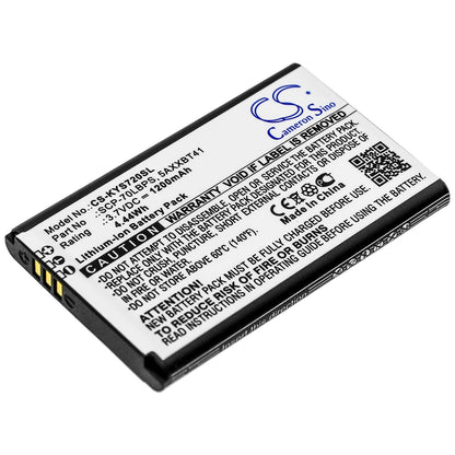 3.8V, 1200mAh, Li-ion Battery fits Kyocera, Cadence Lte, S2720, 4.56Wh