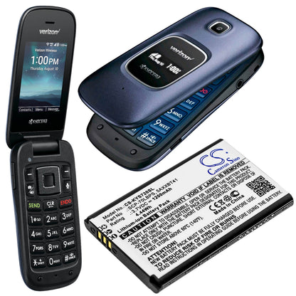3.8V, 1200mAh, Li-ion Battery fits Kyocera, Cadence Lte, S2720, 4.56Wh