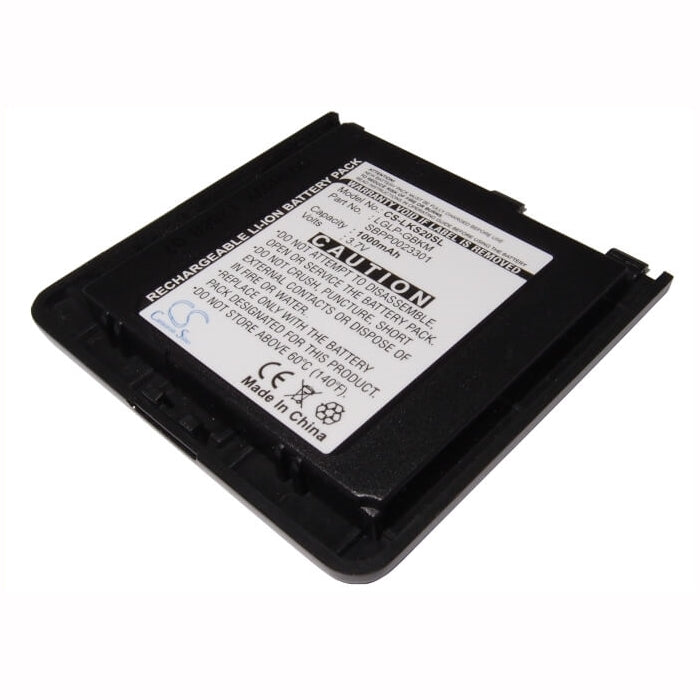 3.7V, 900mAh, Li-ion Battery fits Lg, Ks20, 3.33Wh