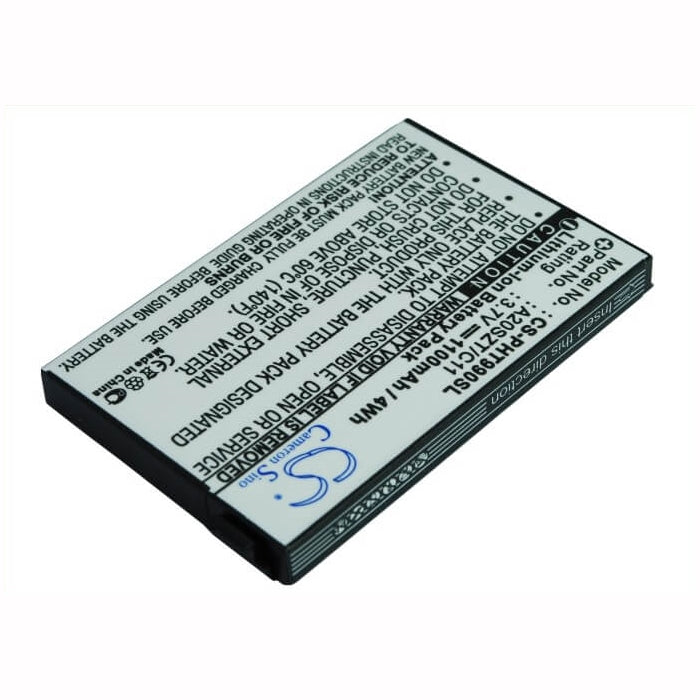 3.7V, 1100mAh, Li-ion Battery fits Philips, 9@9t, 9a9t, 4.07Wh