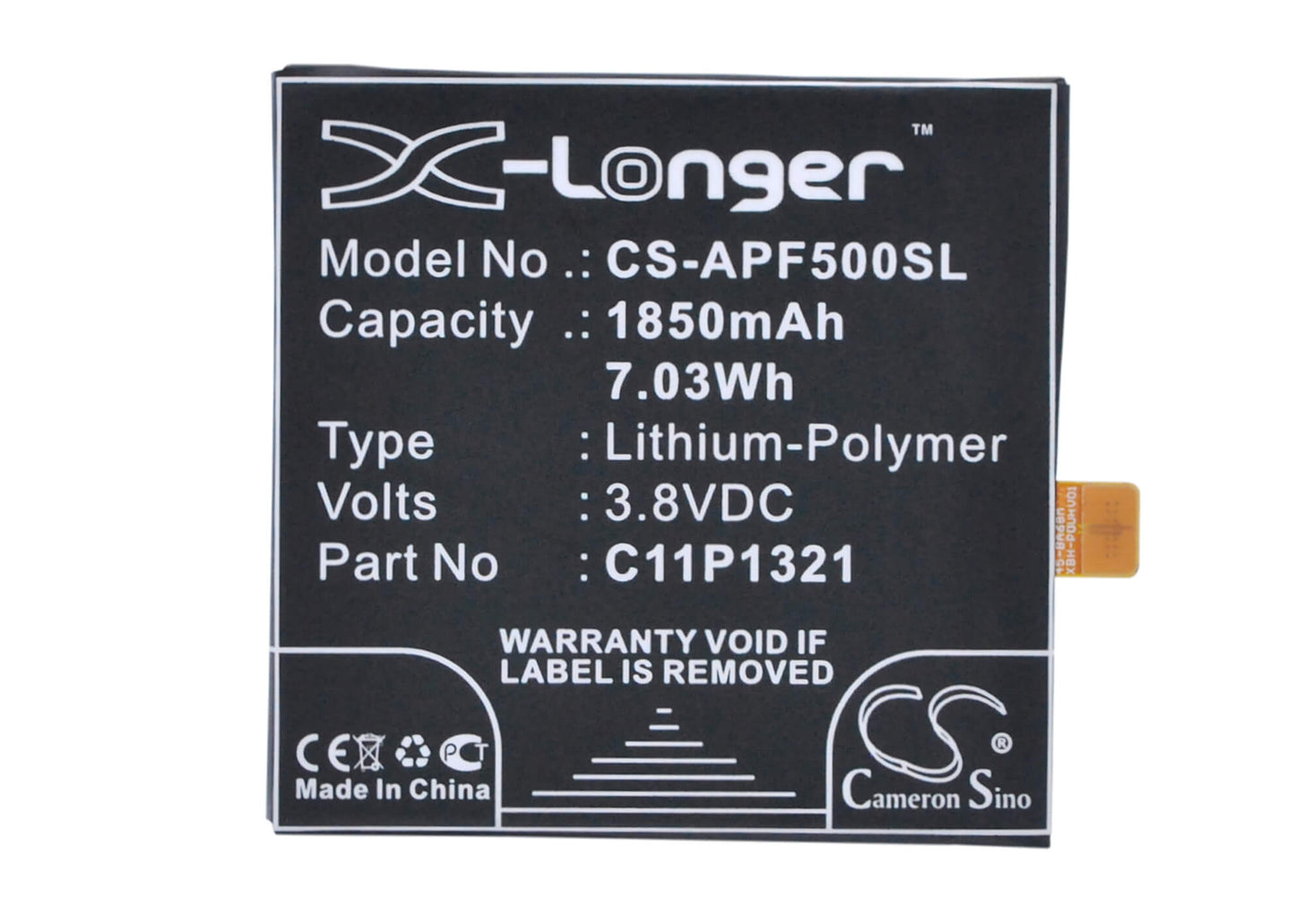 3.8V, 1850mAh, Li-Polymer Battery fits Asus, A68m, Padfone E, 7.03Wh