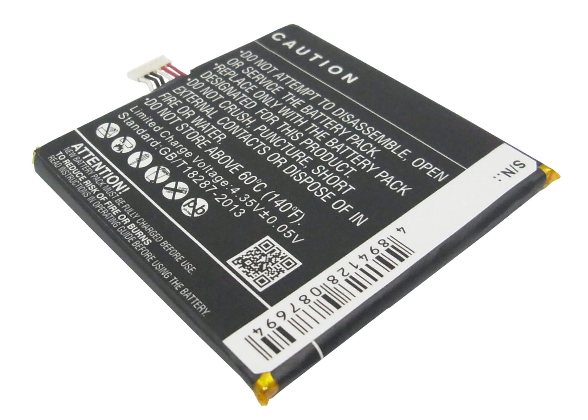3.8V, 1700mAh, Li-Polymer Battery fits Alcatel, Idol 2 Mini, Idol Mini, 6.46Wh