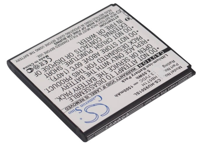 3.7V, 1500mAh, Li-ion Battery fits Huawei, Ascend D, Ascend D Lte, 5.55Wh