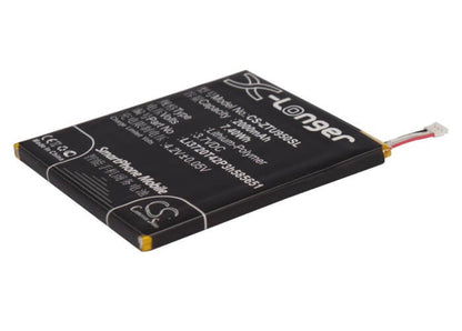 3.7V, 2000mAh, Li-Polymer Battery fits Zte, Blade Super, Grand X Pro, 7.4Wh
