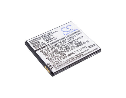 3.7V, 1250mAh, Li-ion Battery fits Zte, Quest, Quest N817, 4.625Wh
