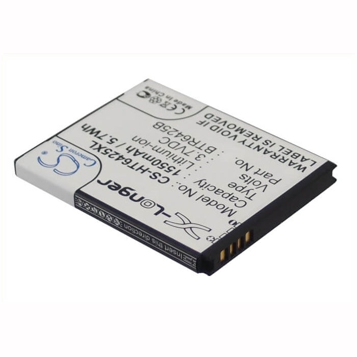 3.7V, 1550mAh, Li-ion Battery fits Htc, Adr6425, Adr6425lvw, 5.735Wh