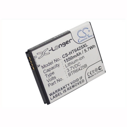 3.7V, 1550mAh, Li-ion Battery fits Htc, Adr6425, Adr6425lvw, 5.735Wh
