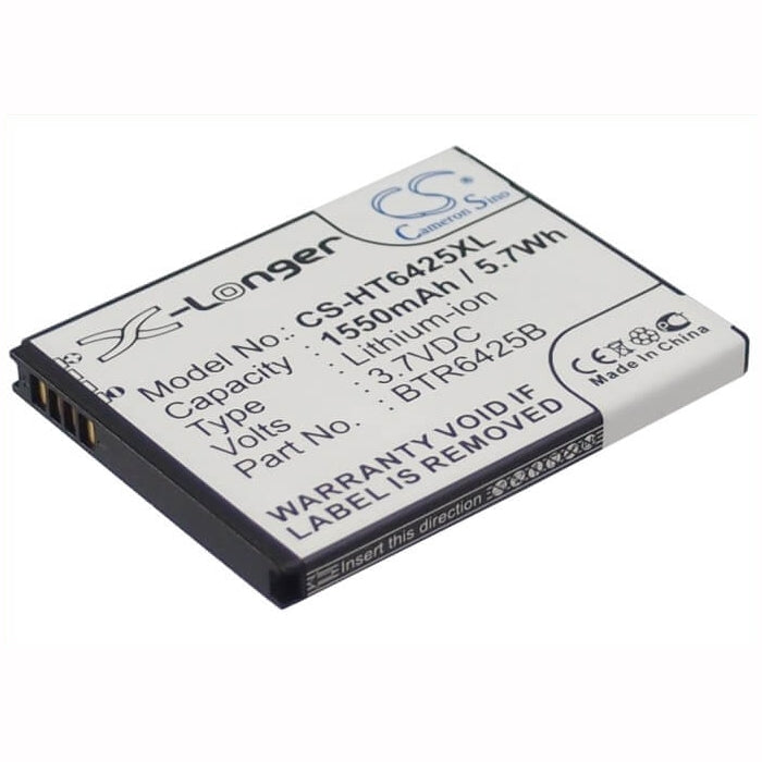 3.7V, 1550mAh, Li-ion Battery fits Verizon, Adr6425, Adr6425lvw, 5.735Wh