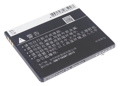 3.7V, 1250mAh, Li-ion Battery fits Coolpad, 5876, 5890, 4.625Wh