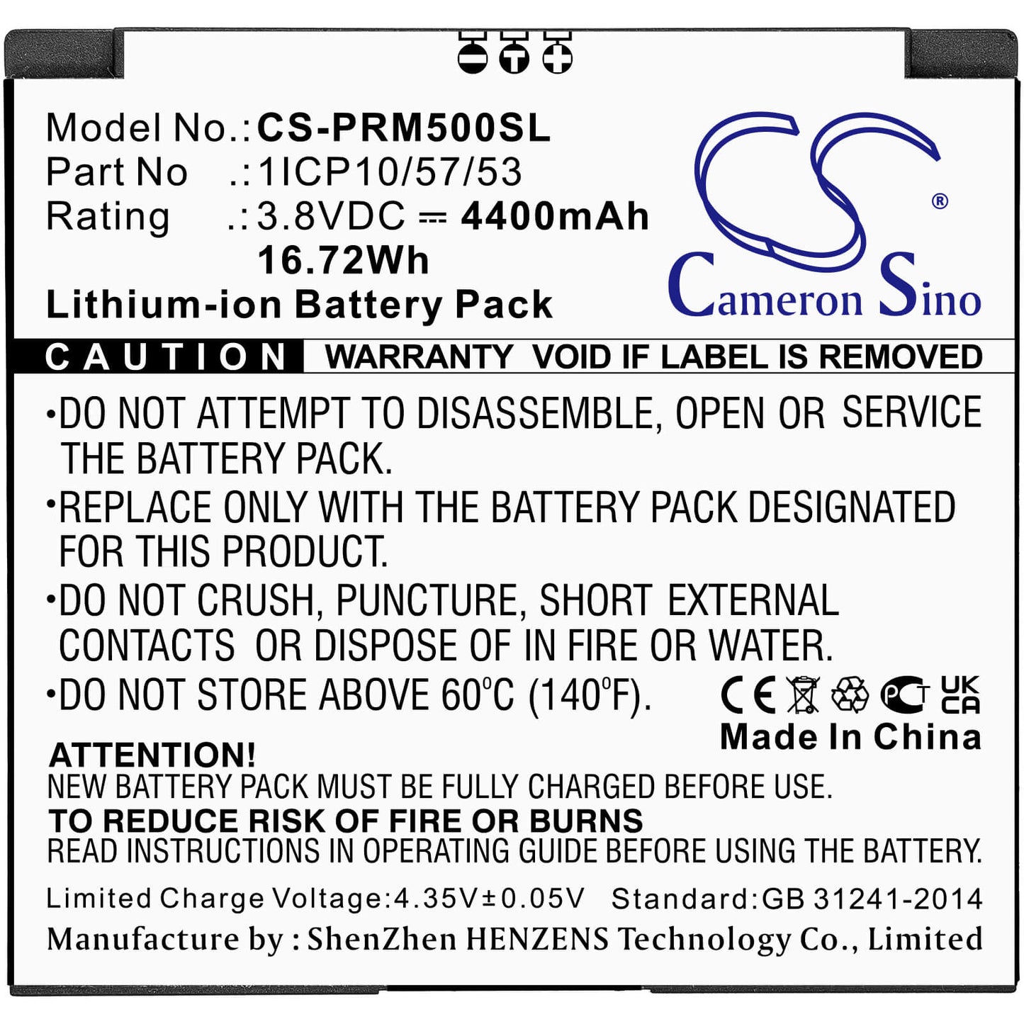 3.8V, 4400mAh, Li-ion Battery fits Purism, Librem 5, 16.72Wh