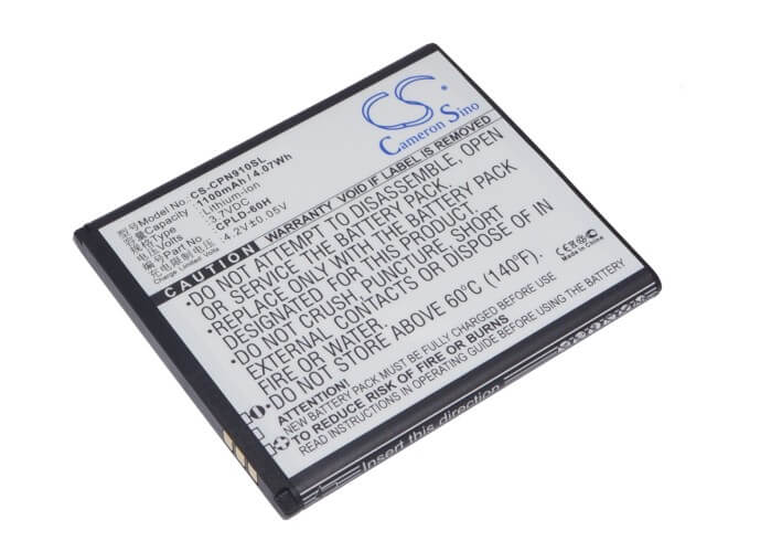 3.7V, 1100mAh, Li-ion Battery fits Coolpad, 8150, 9100, 4.07Wh