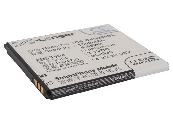 3.7V, 1500mAh, Li-ion Battery fits Doov, D300, D900, 5.55Wh