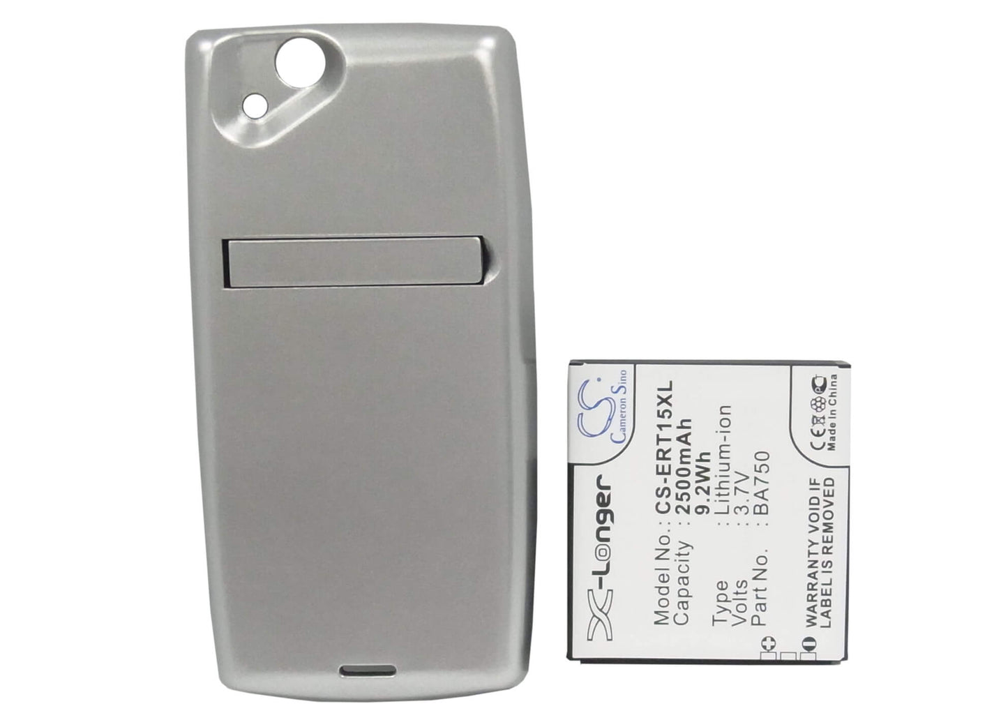 3.7V, 2500mAh, Li-ion Battery fits Sony Ericsson, Lt15a, Lt15i, 9.25Wh