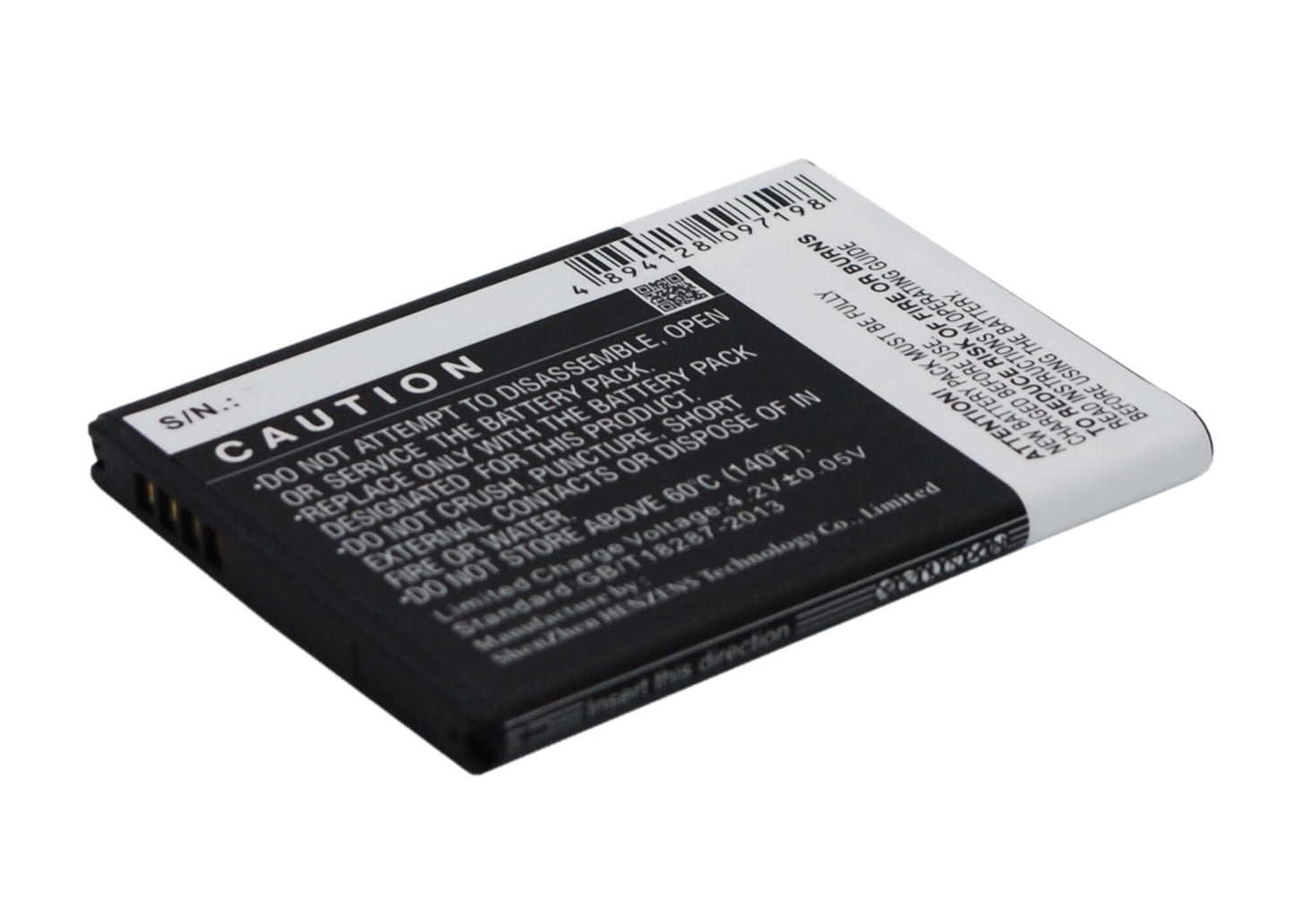 3.7V, 1300mAh, Li-ion Battery fits Samsung, Galaxy Star 2 Duos, Galaxy Young 2, 4.81Wh