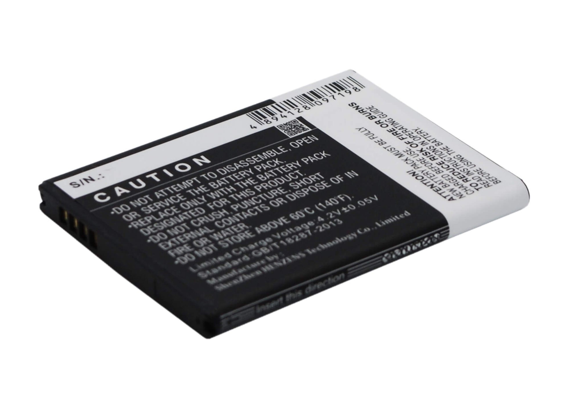 3.7V, 1300mAh, Li-ion Battery fits Samsung, Galaxy Star 2 Duos, Galaxy Young 2, 4.81Wh