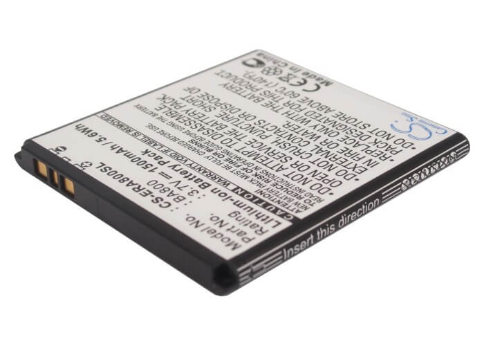 3.7V, 1500mAh, Li-ion Battery fits Sony Ericsson, Arc Hd, Hikari, 5.55Wh