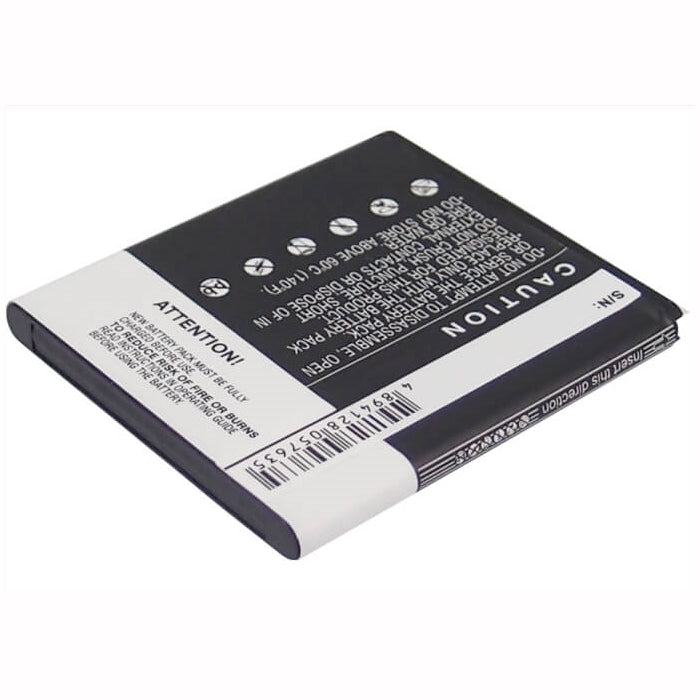 3.7V, 1800mAh, Li-ion Battery fits Samsung, Celox, Galaxy S Ii Hd Lte, 6.66Wh