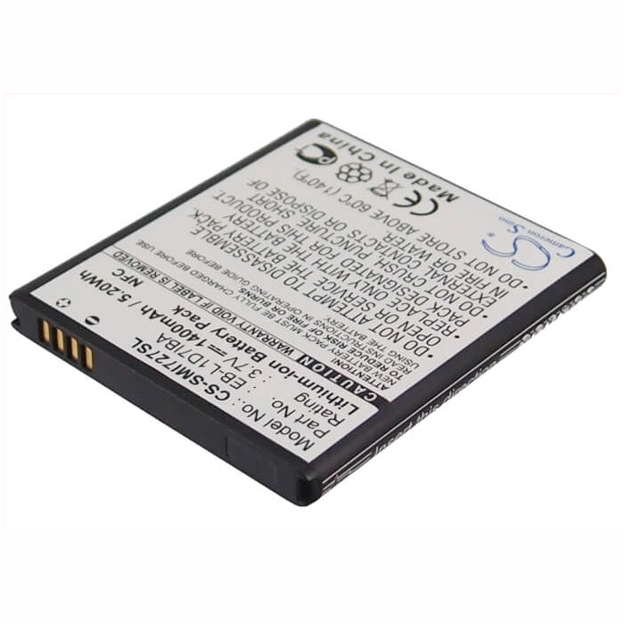 3.7V, 1400mAh, Li-ion Battery fits Samsung, Galaxy S Hercules, Galaxy S Ii X, 5.18Wh